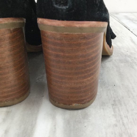 Jeffrey Campbell Lace-Up Open Toe Black Leather Booties 6.5 - Picture 7 of 13